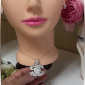 Silver Crystal Pendant.